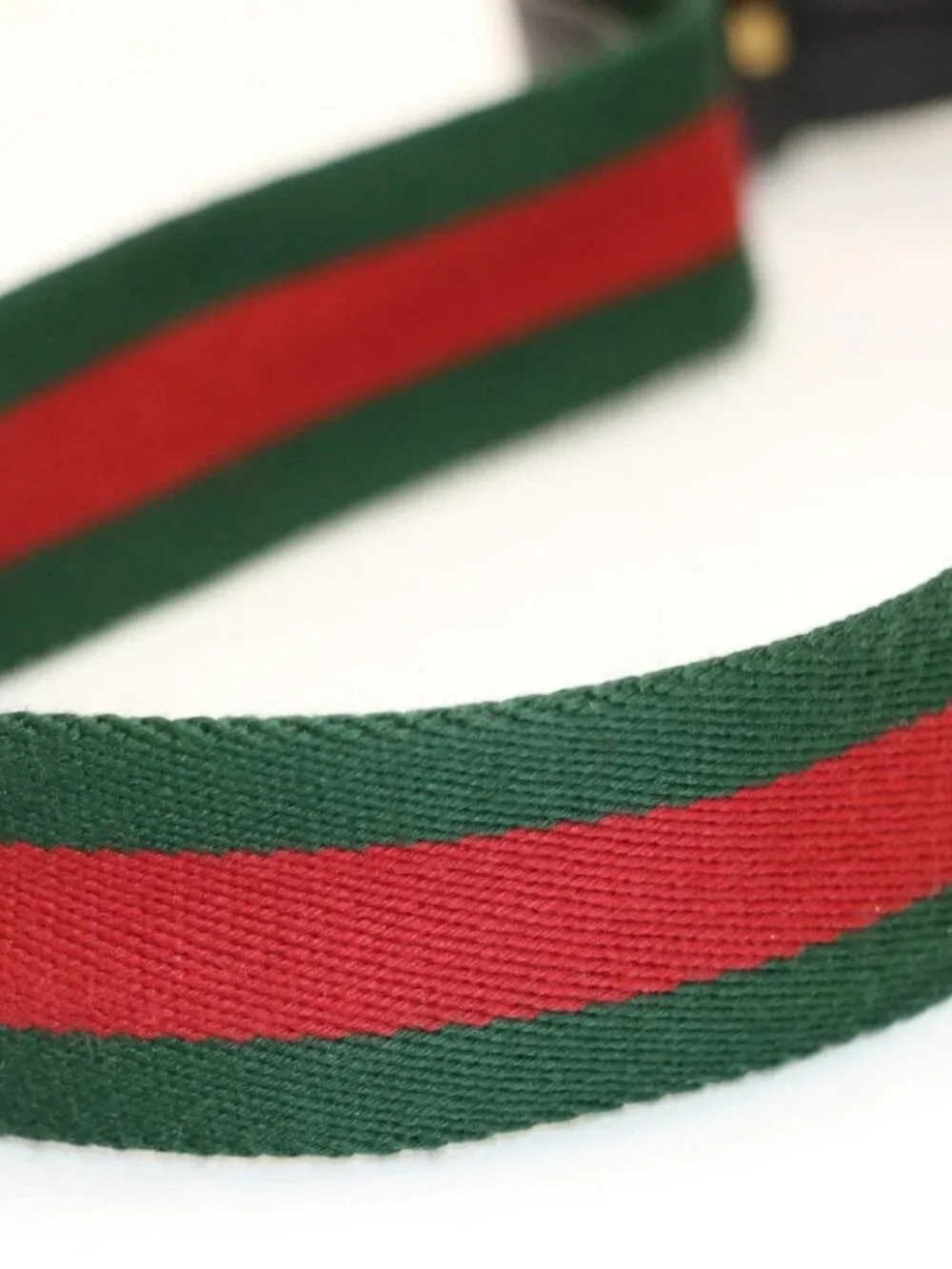 Gucci GG Marmont Web Belt Canvas Leather Size 70X30 - Green  display picture 2